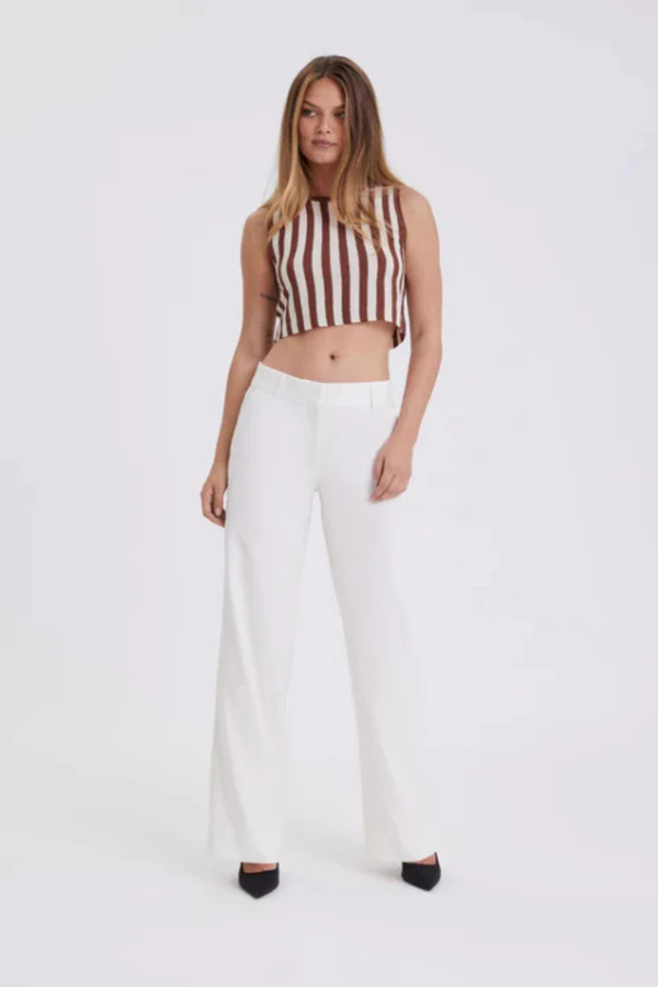 31173 CREAM WHITE LINEN LONG