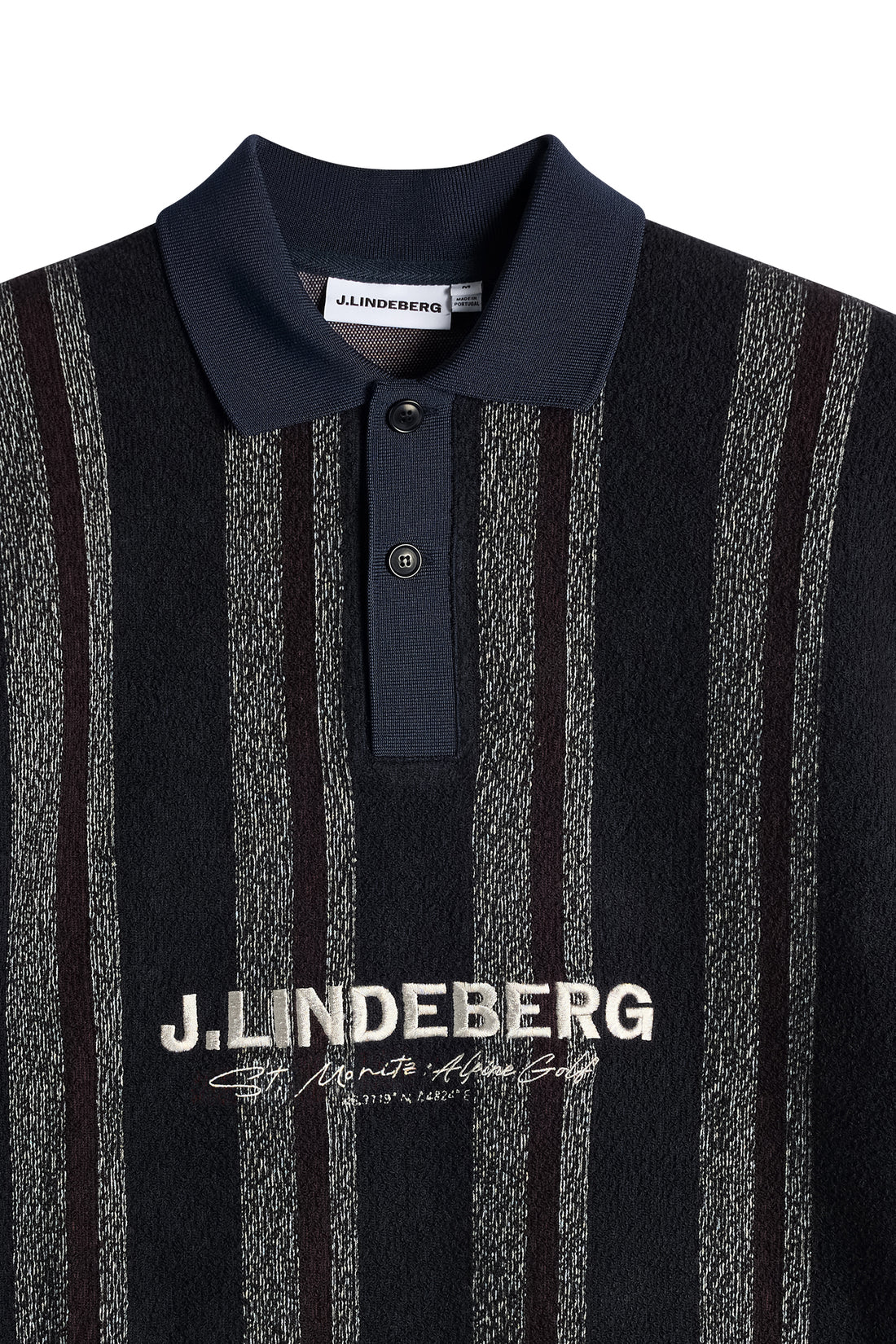 O630 GARRETT POLO STRIPE NAVY