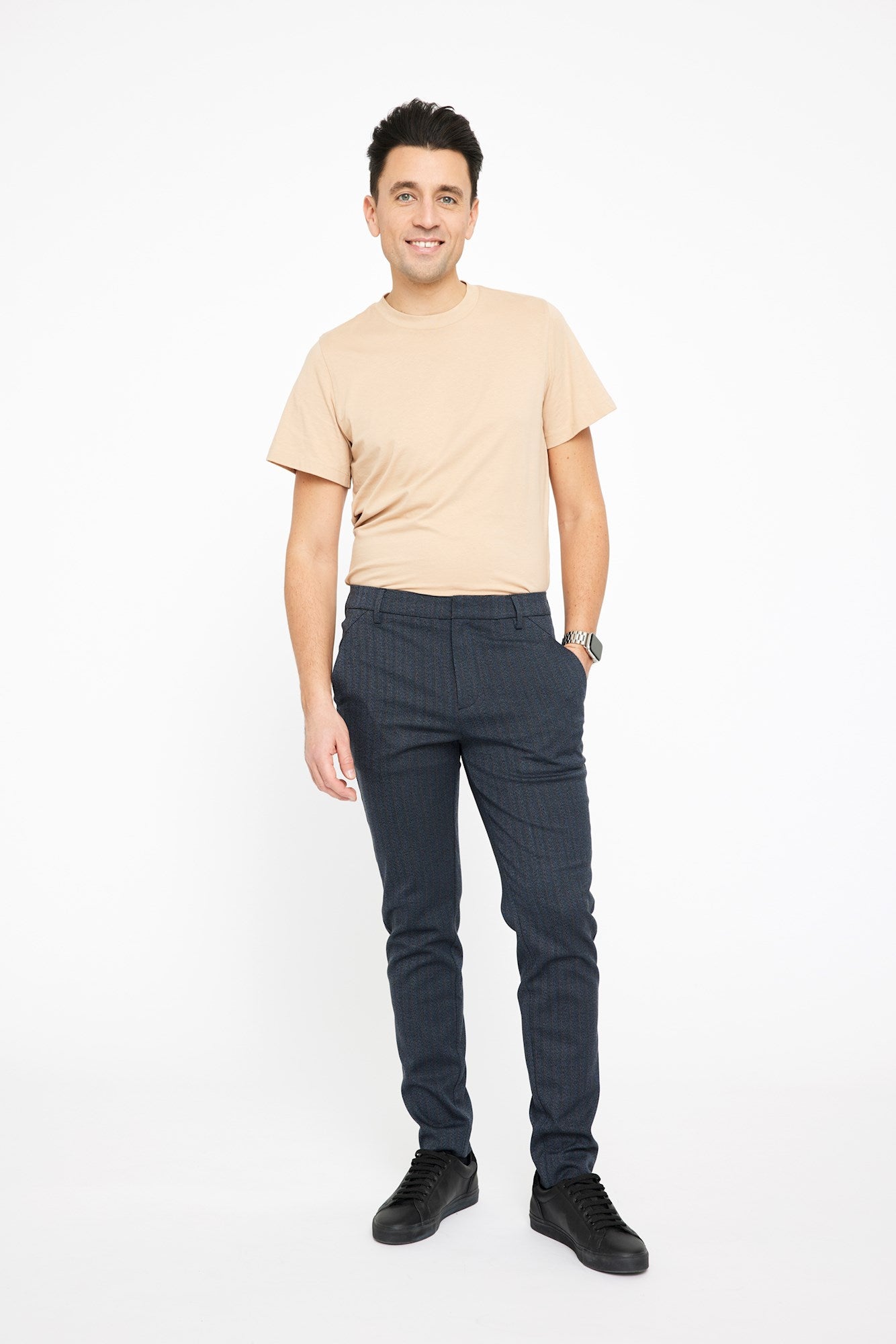 30890 BLUE BROWN HERRINGBONE ''34''