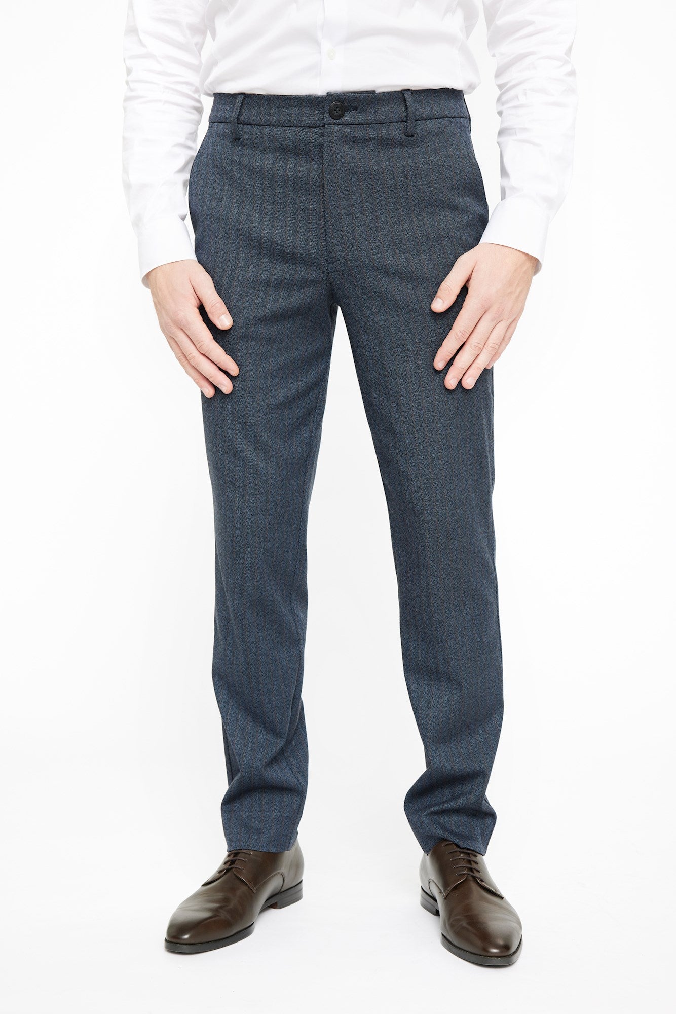 30890 BLUE BROWN HERRINGBONE ''32''