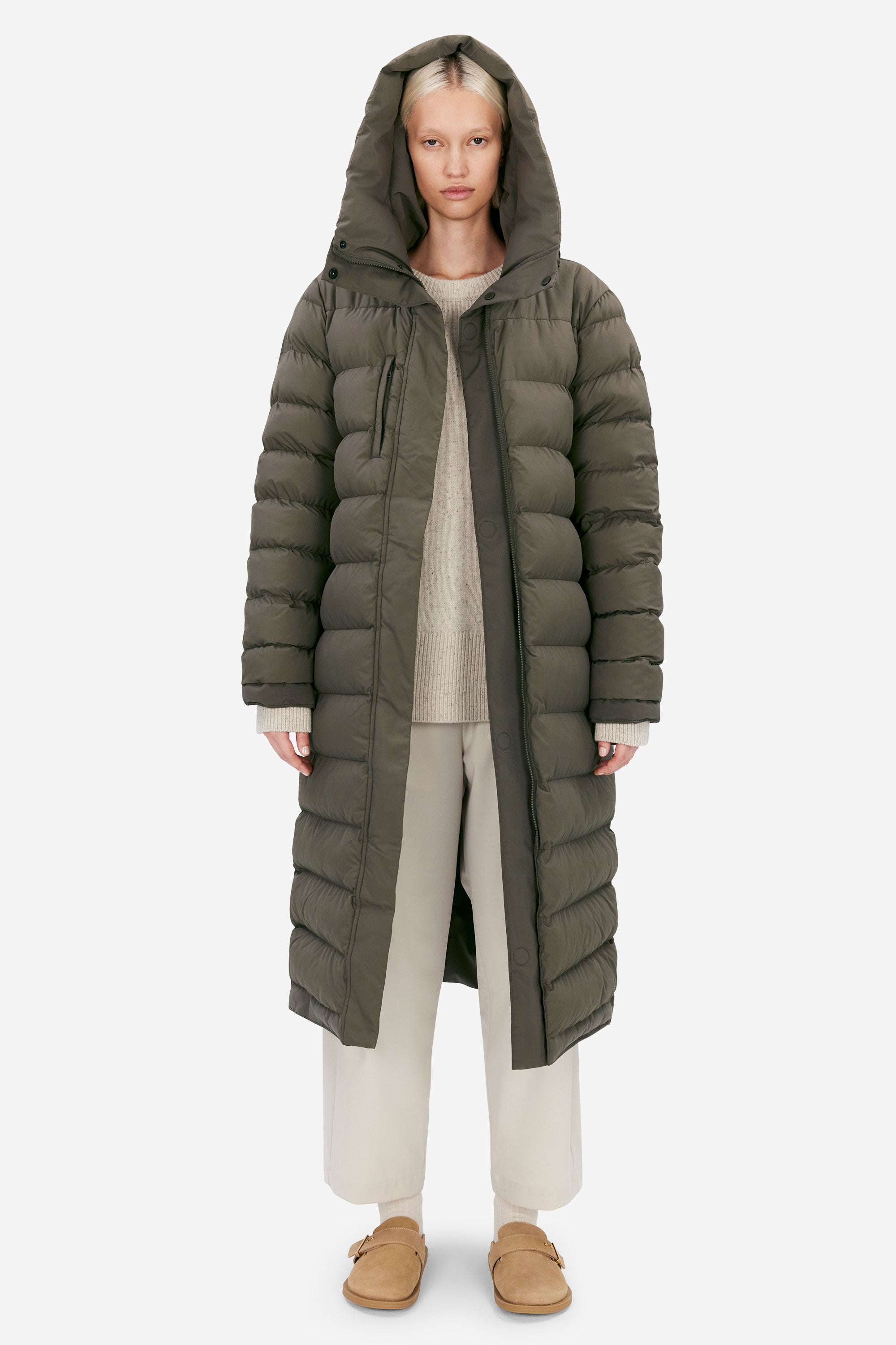 Elvine Winter Coat Women | Asha Dusk Olive