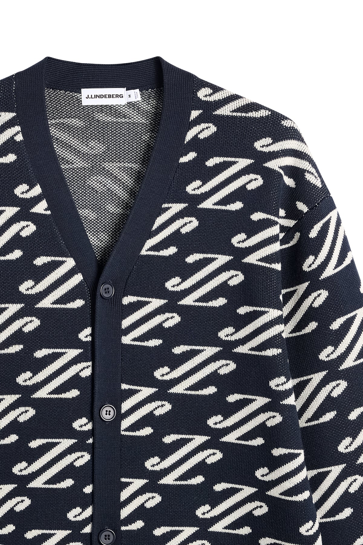 O631 CARDI JACQUARD - JL NAVY