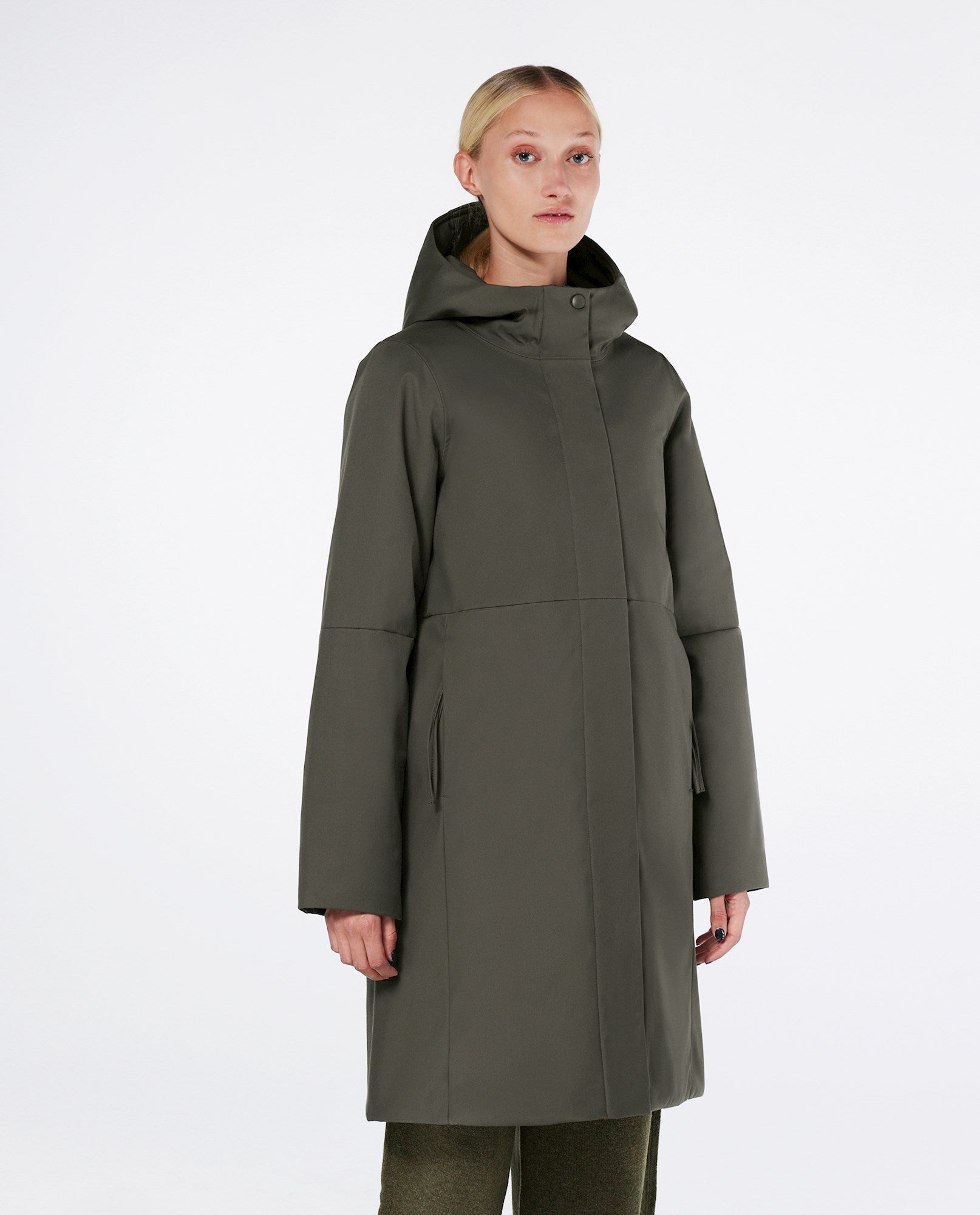 Elvine dark green winter coat | Elvira - Castor Green | ANTRACITE.COM